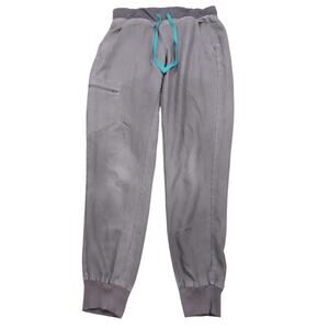 FIGS Women’s Technical Collection Scrub Pants Gray Size S Zip Pocket Joggers